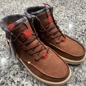 Hey Dude Brown and Red Men's Boots